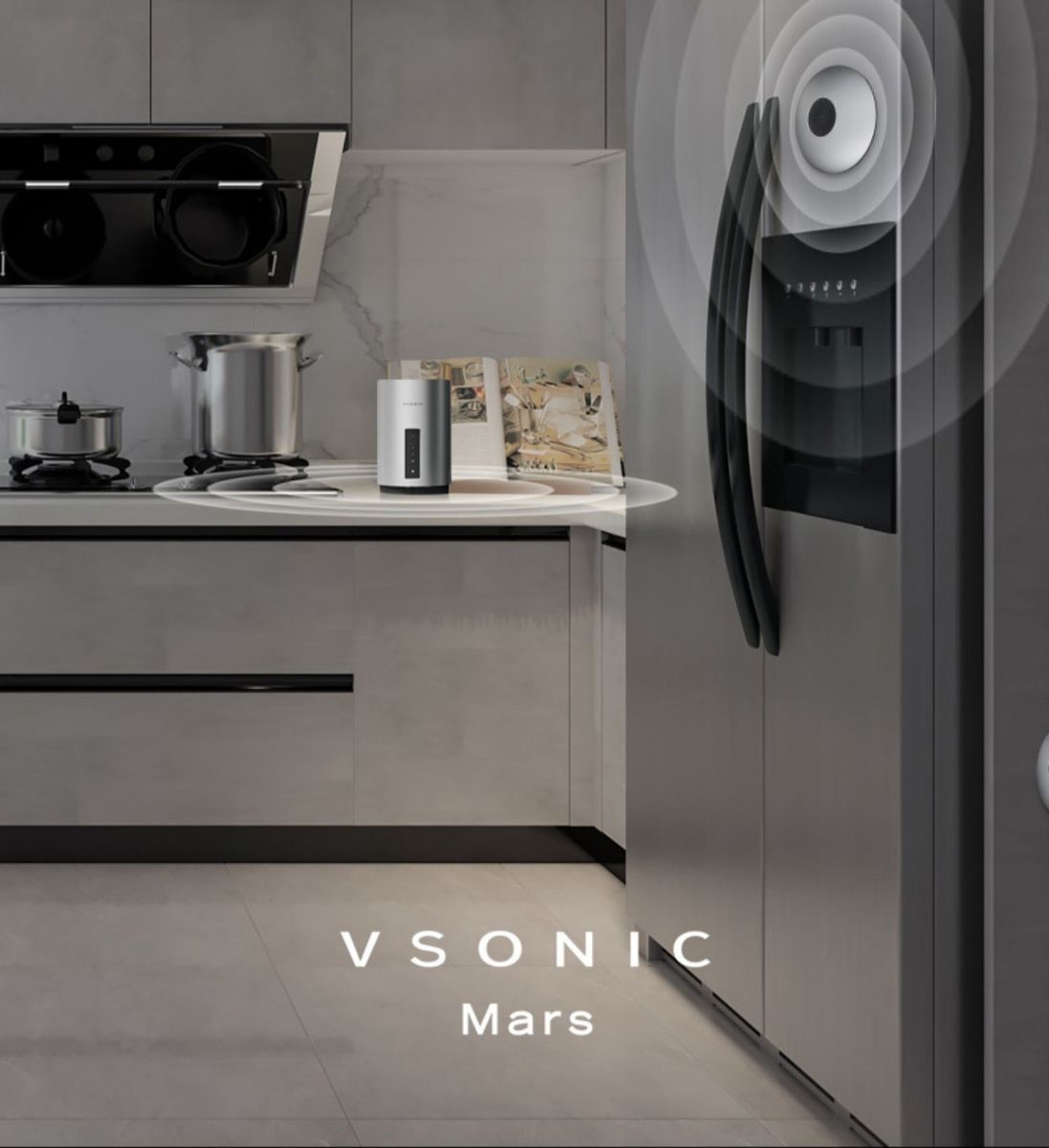 A/VSONIC Mars Maglev UFO Auto Lift Home Desktop Wireless Bluetooth Speaker Grey