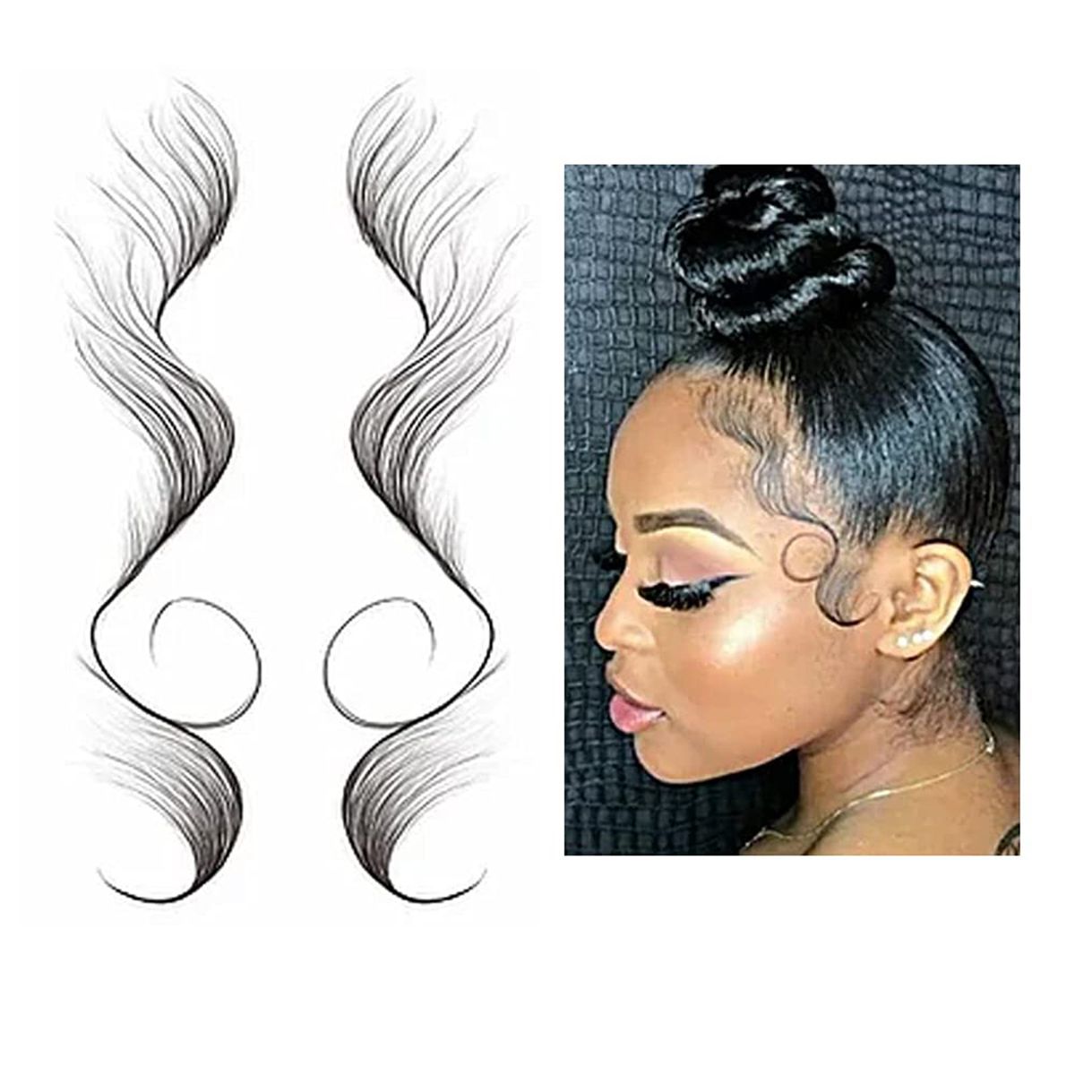 Edge Front  Control Baby Hair Stickers