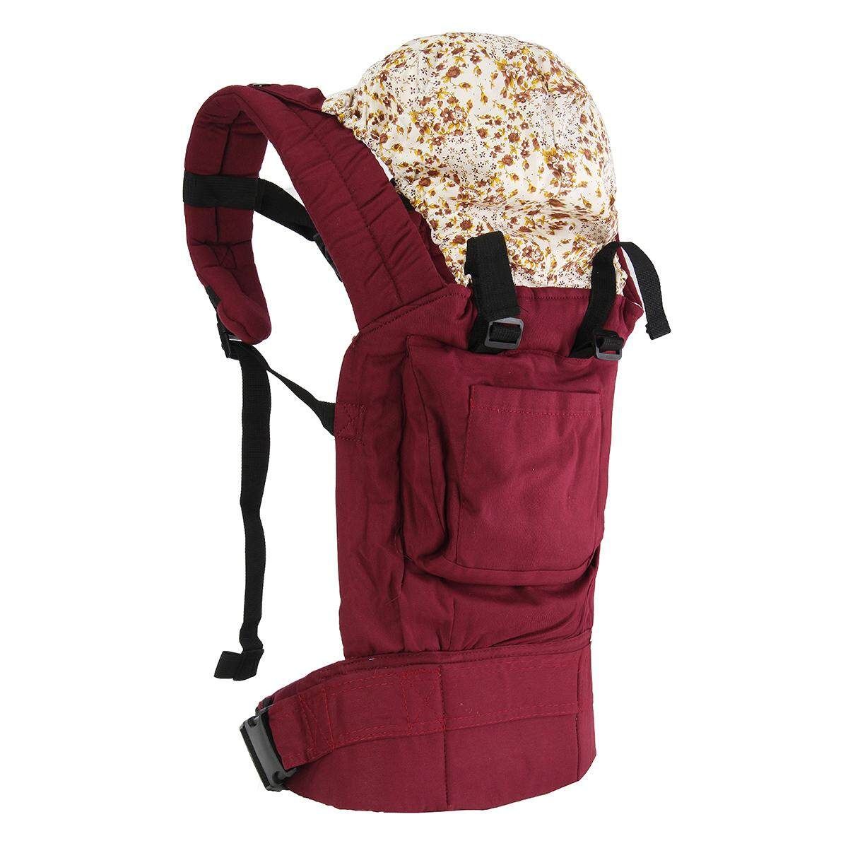 Breathable Infant Baby Adjustable Wrap Sling Newborn Backpack Bag Carrier Rider Red (red)