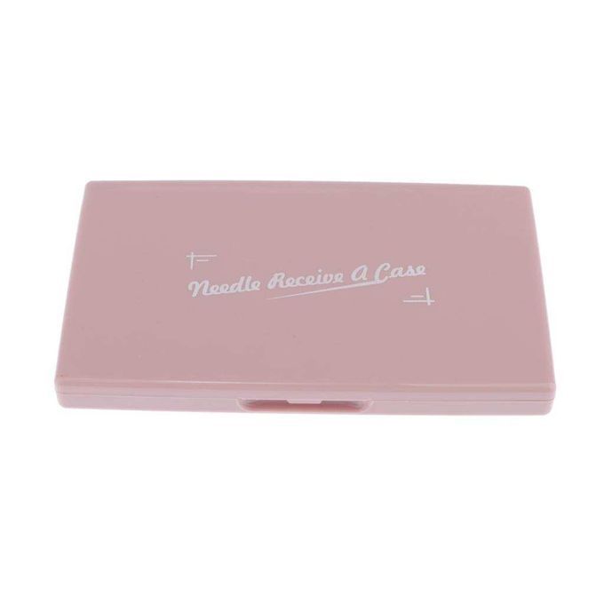 Pink Plastic Magnetic  Holder Pin Cushion Box DIY Home Sewing