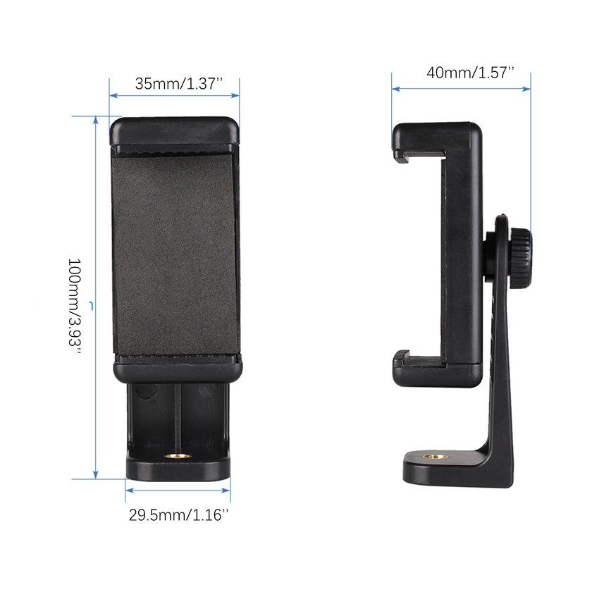 Tripod Mount Adapter  Ell Phone  Li Er Holder Verti Al 360 Tripod Stand-Bla K