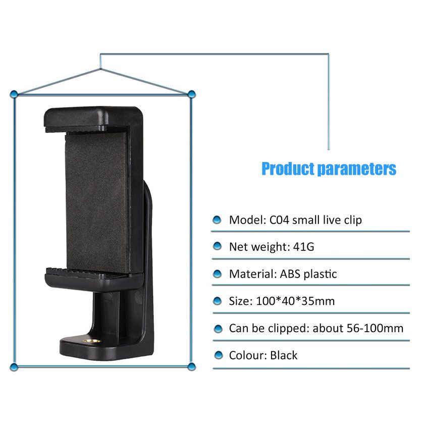 Tripod Mount Adapter  Ell Phone  Li Er Holder Verti Al 360 Tripod Stand-Bla K