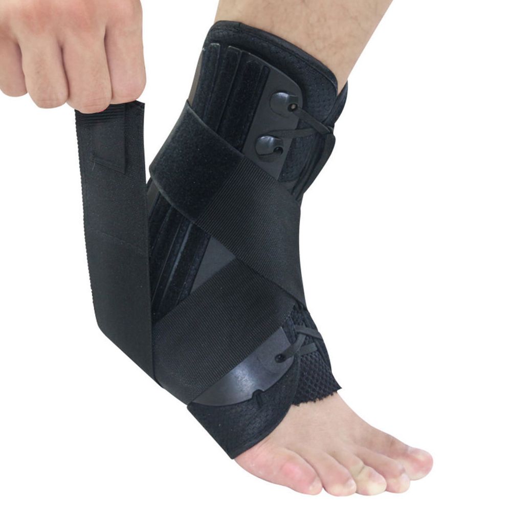 Pain Ankle Brace Guard Lace Up Sport Pad Support Adjustable