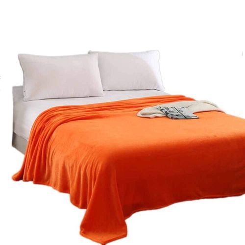 Flannel Blanket Bed Sheet/Comforter -Orange
