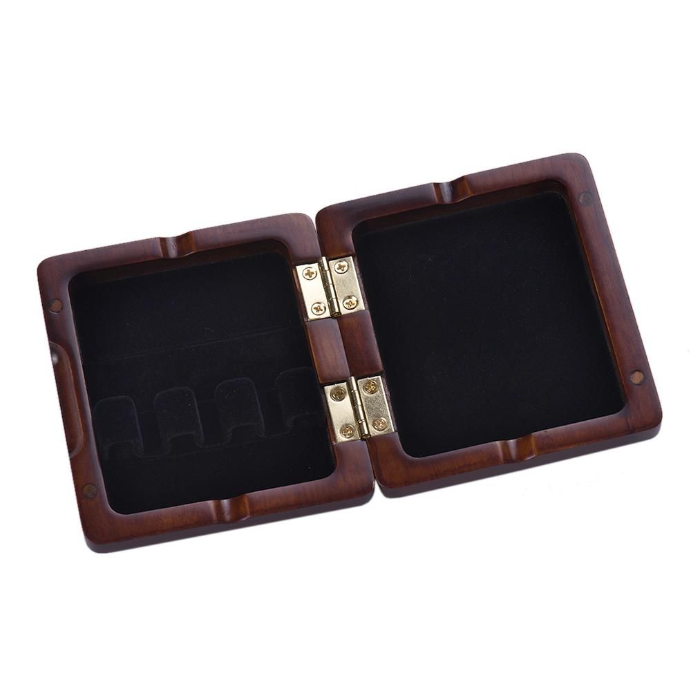 Wooden Bassoon Reed Case Maroon Hand Carved Bassoon Reed Box for 3pcs Reeds
