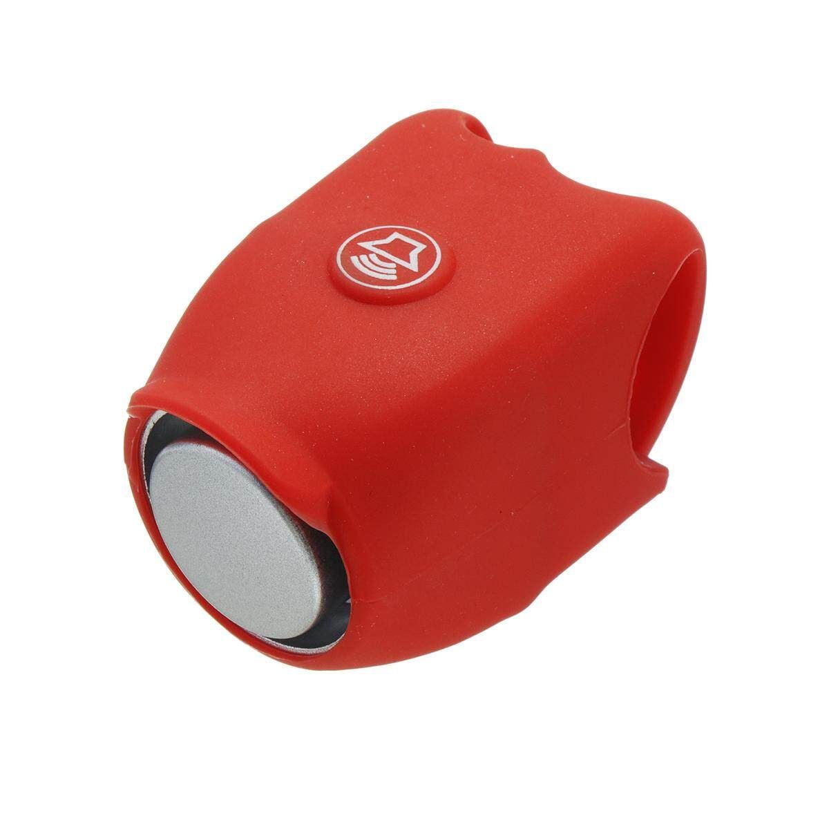 135db Cycling Electric Bike Bicycle Handlebar Ring Bell Horn Sound Alarm IPX4 Gules