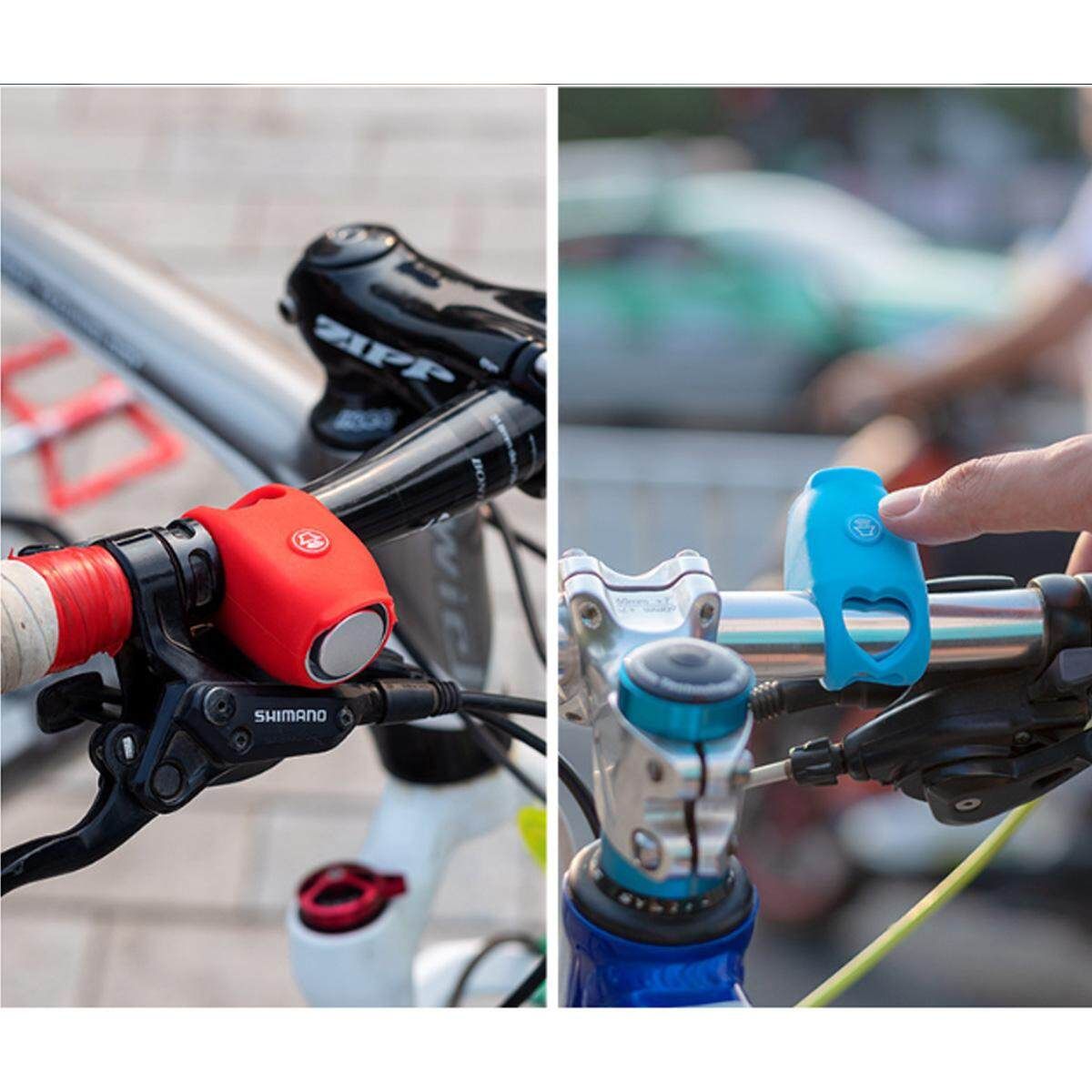 135db Cycling Electric Bike Bicycle Handlebar Ring Bell Horn Sound Alarm IPX4 Gules