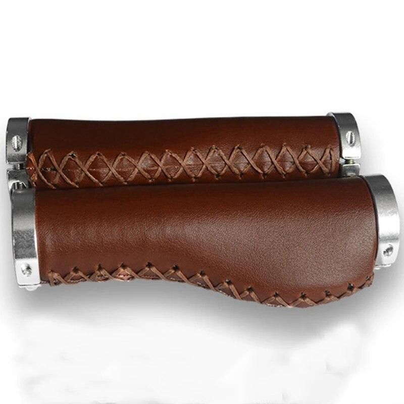 Comfortable Durable Pu Bicycle Grips Retro Bike Mountain Bicycle Folding Bicycle Grip Handle Attachments Of A Bicycle