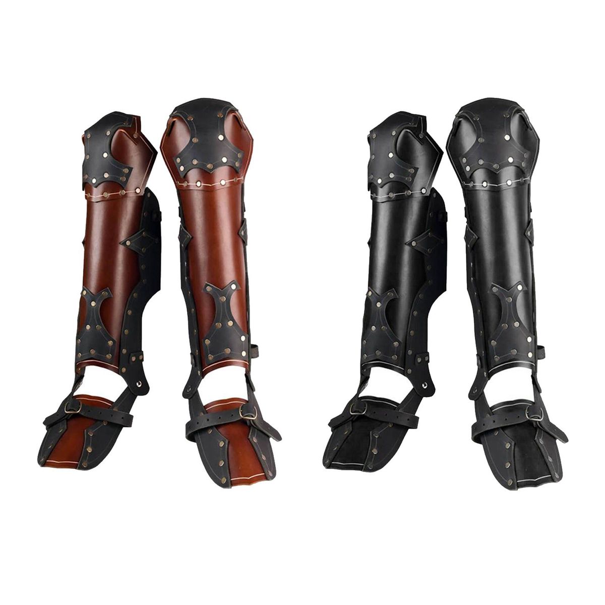 Leg Guard  Leg Calf  Protection Gaiter PU Brown