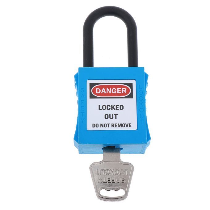 Nylon 38mm Shackle Safety Lockout Padlock Keyed Alike For Blue_2