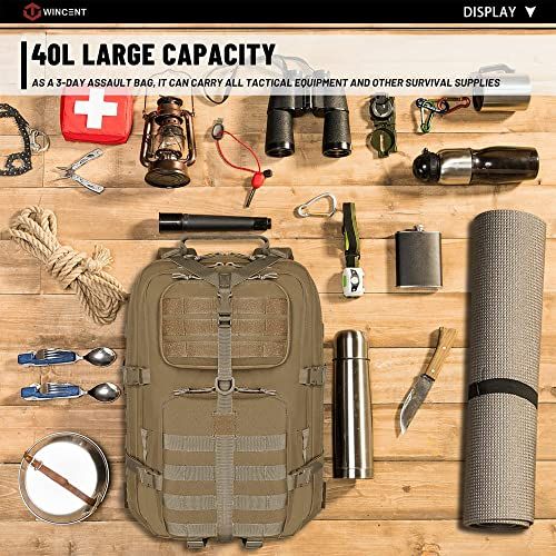 WINCENT Multi Function Military Tactical Assault Backpack Wi