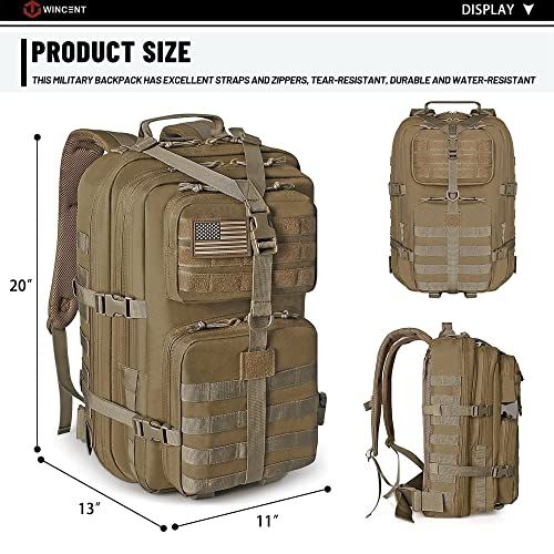 WINCENT Multi Function Military Tactical Assault Backpack Wi