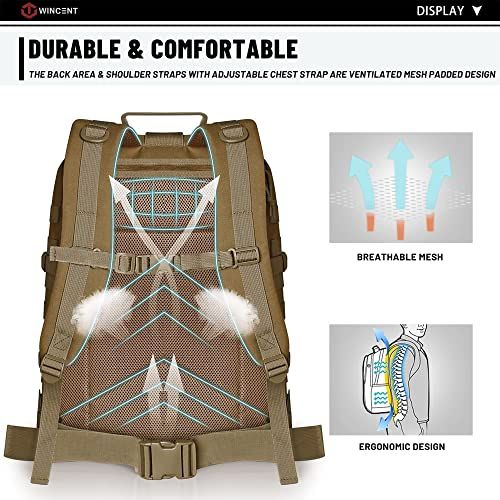 WINCENT Multi Function Military Tactical Assault Backpack Wi