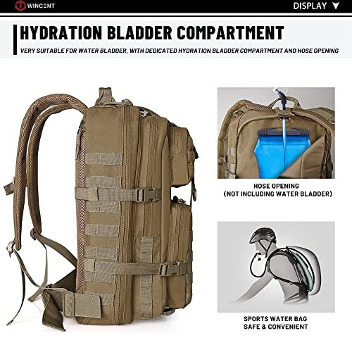 WINCENT Multi Function Military Tactical Assault Backpack Wi