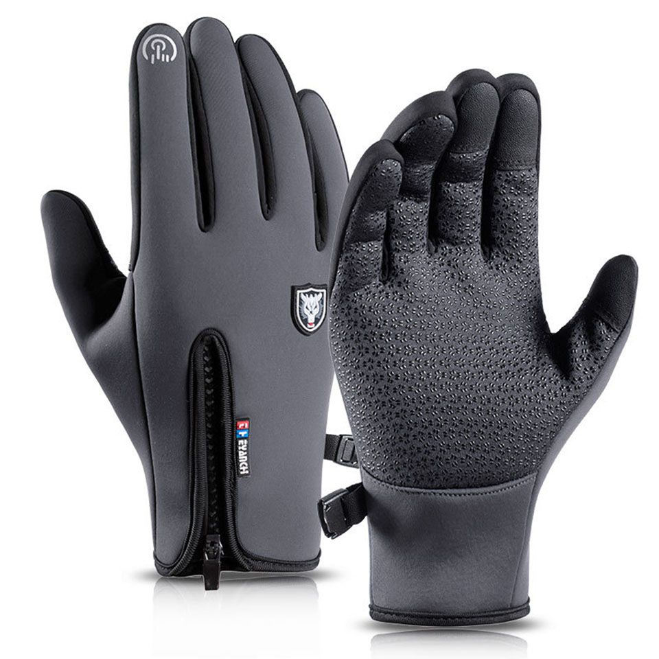 (black)Sensitive Touch Screen Non-slip And Wear-Resistant Warm Gloves High Quality Windproof O GRE