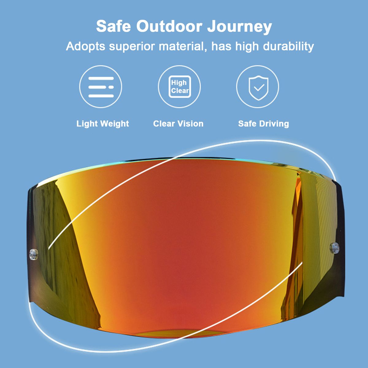 Motorcycle High Clear Helmets Lens Fashion UV-Resistant