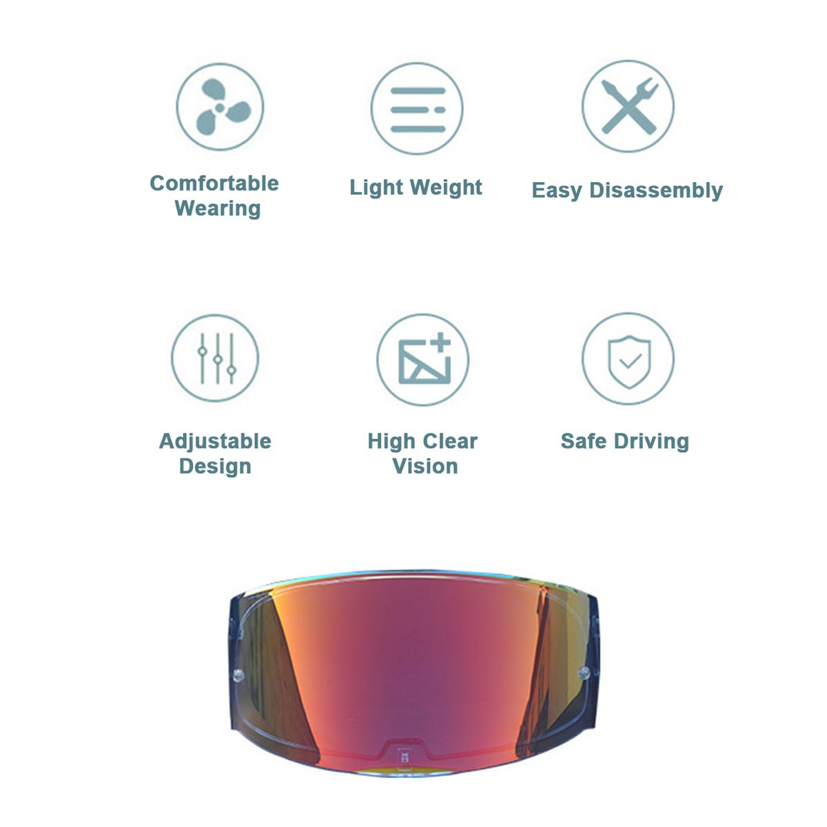 Motorcycle High Clear Helmets Lens Fashion UV-Resistant