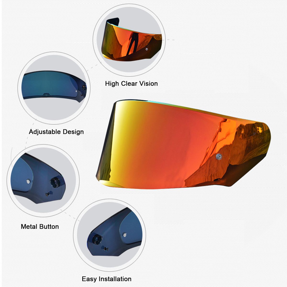 Motorcycle High Clear Helmets Lens Fashion UV-Resistant