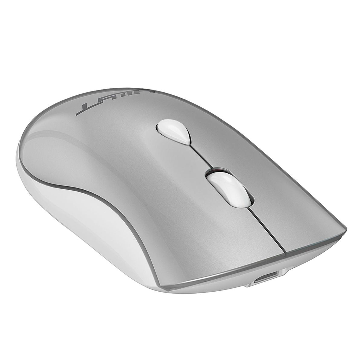 YWYT G864 2.4G Wireless Mouse Ergonomic Design 3-gear Adjustable DPI Built-in 500mAh Rechargeable Lithium Battery Silver