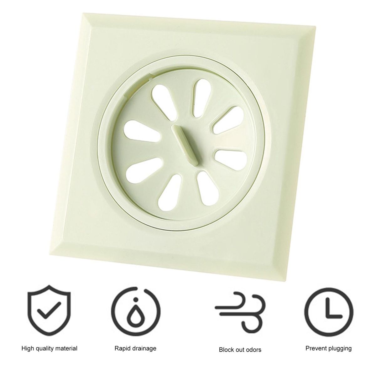 Sewer Floor Drain Cover Freshflow Rotating Floor Drain for Bathroom Light Green