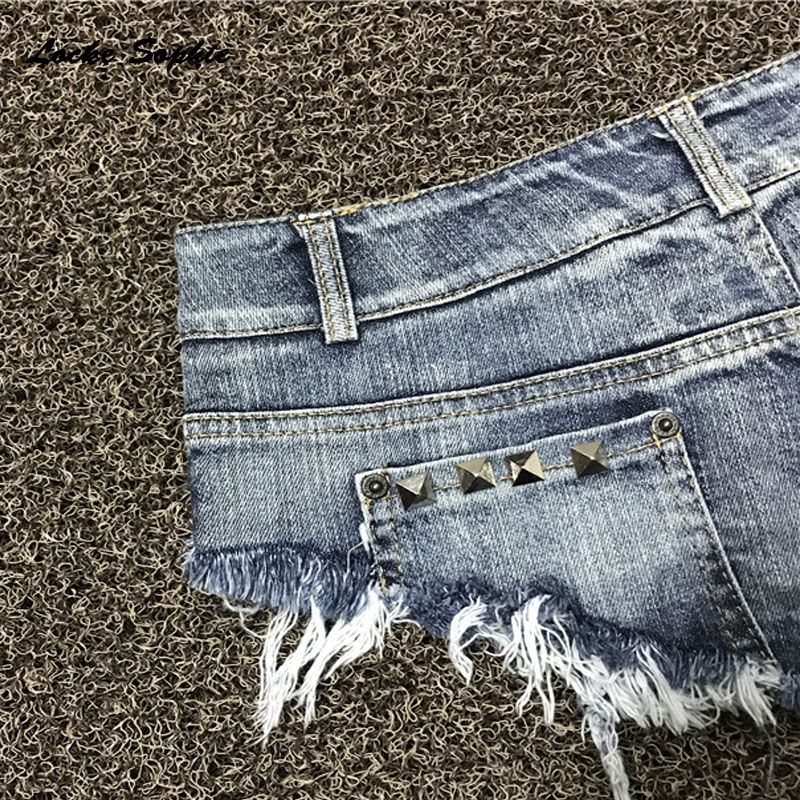 1pcs Low Waist Women Sexy Super Denim Shorts Summer Denim