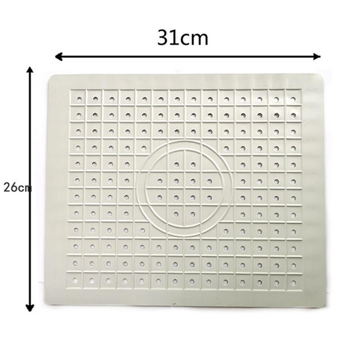 2Pcs Kitchen Sink Mats with Holes Non-Slip Rubber Drain Pad Glass Dishes Protector