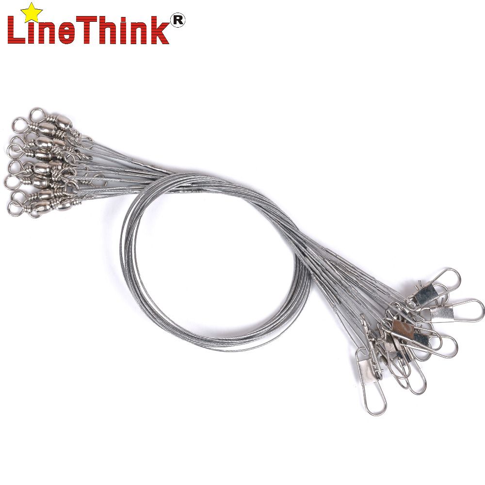 10PCS LOT 40LB Wire Leader Fishing Line 6'' 9'' 12'' 15''