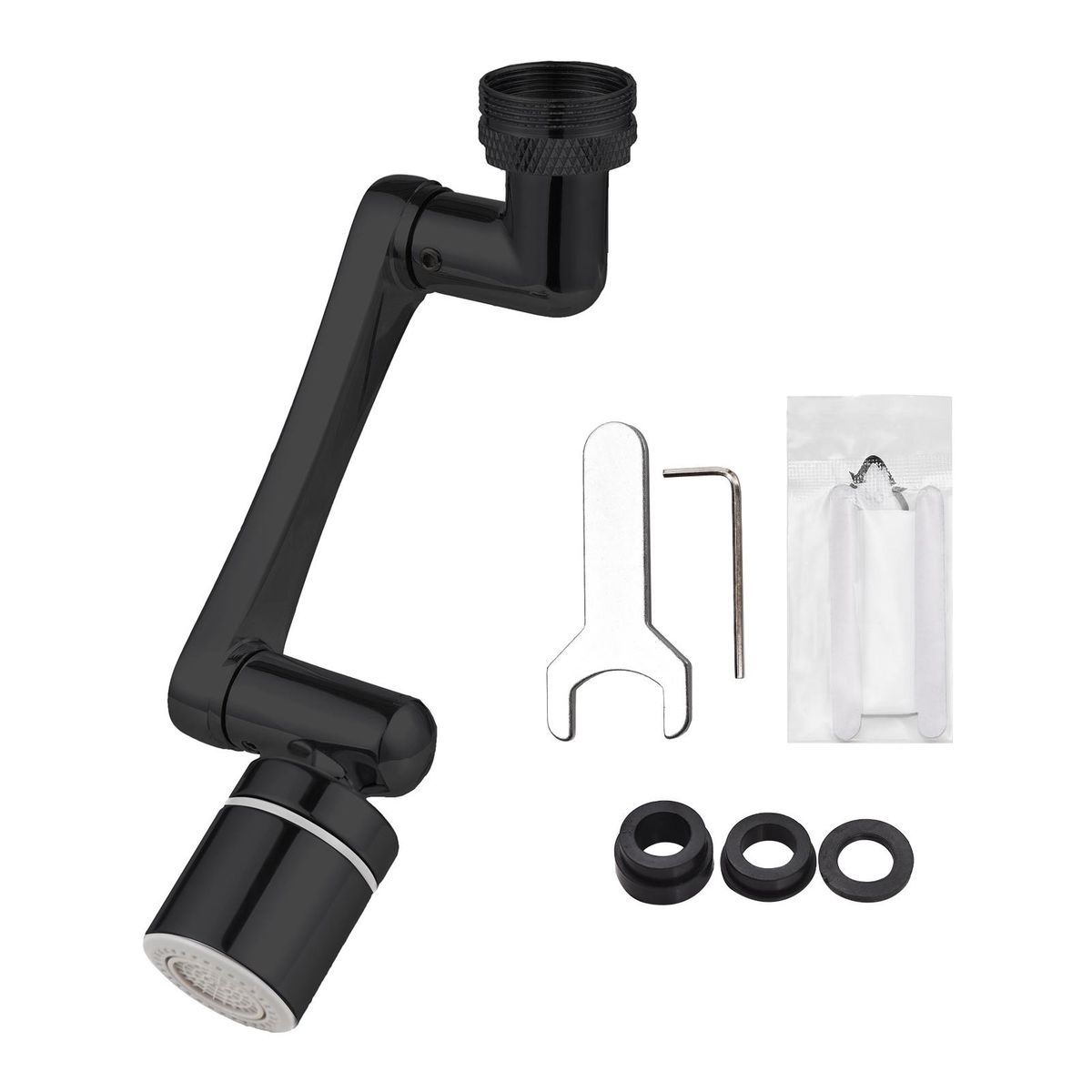 Aoresac Universal Swivel Faucet Extender 1440° Rotating Faucet Aerator with 2 Water Outlet Modes Splash Proof for Bathroom Sink & Kitchen Sink Multifunctional Extension Faucet