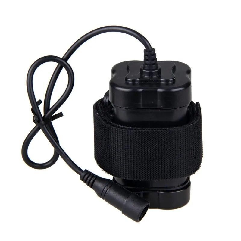 Black Rechargeable 12000mAh 8.4V 4x18650 Battery Pack with 8.4 V Charger for Bike Light