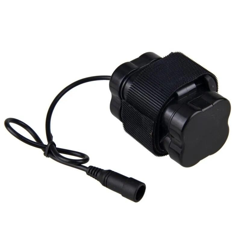 Black Rechargeable 12000mAh 8.4V 4x18650 Battery Pack with 8.4 V Charger for Bike Light