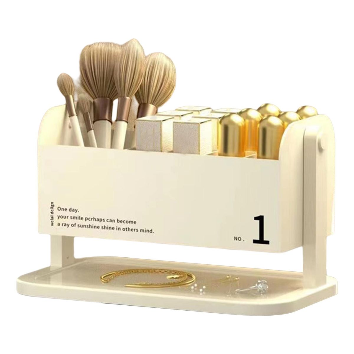 Cosmetic Storage Box Clear Cosmetic Storage Organizer Milky White