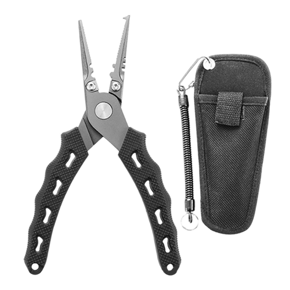 Portable  Pliers Split Ring Hook Remover Muti Function Black