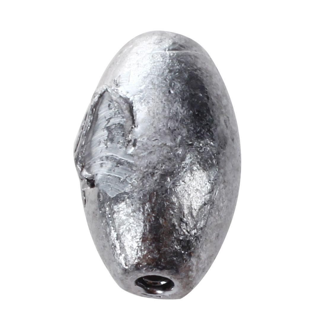 18 Pcs Gray Lead Oval Shaped Beads Angling Gear