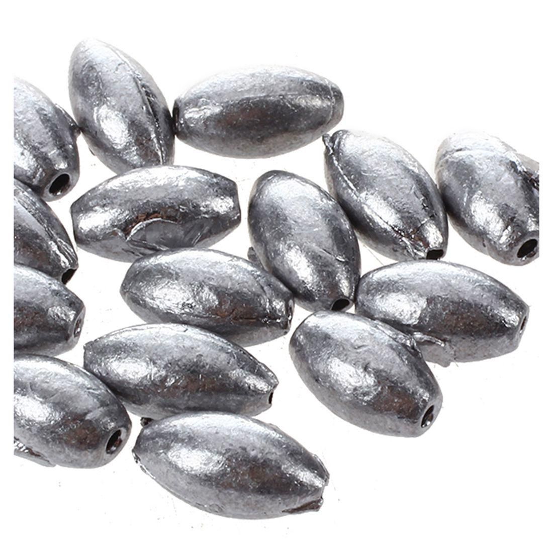 18 Pcs Gray Lead Oval Shaped Beads Angling Gear