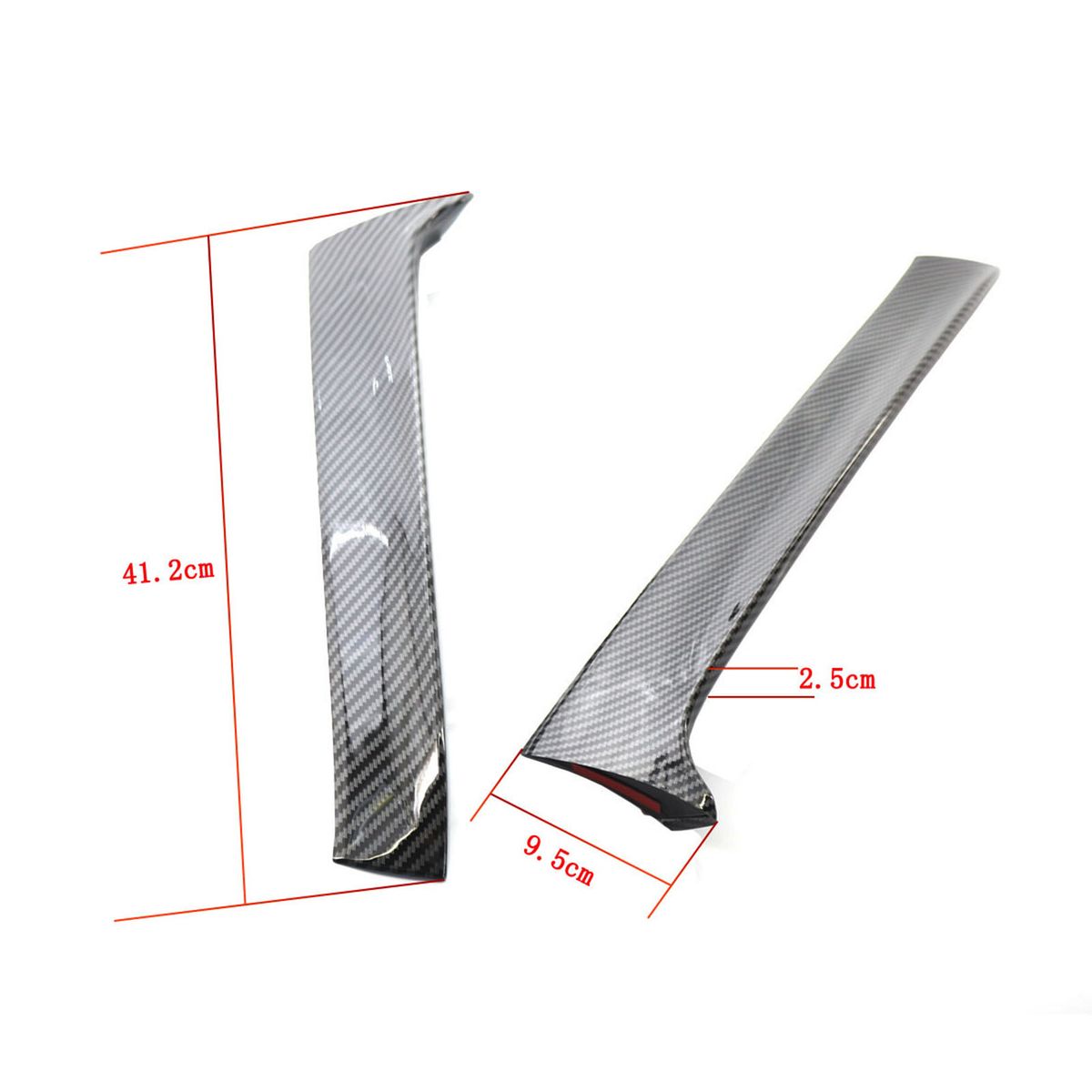 Carbon Fiber Black Rear Window Side Spoiler Canard Canards