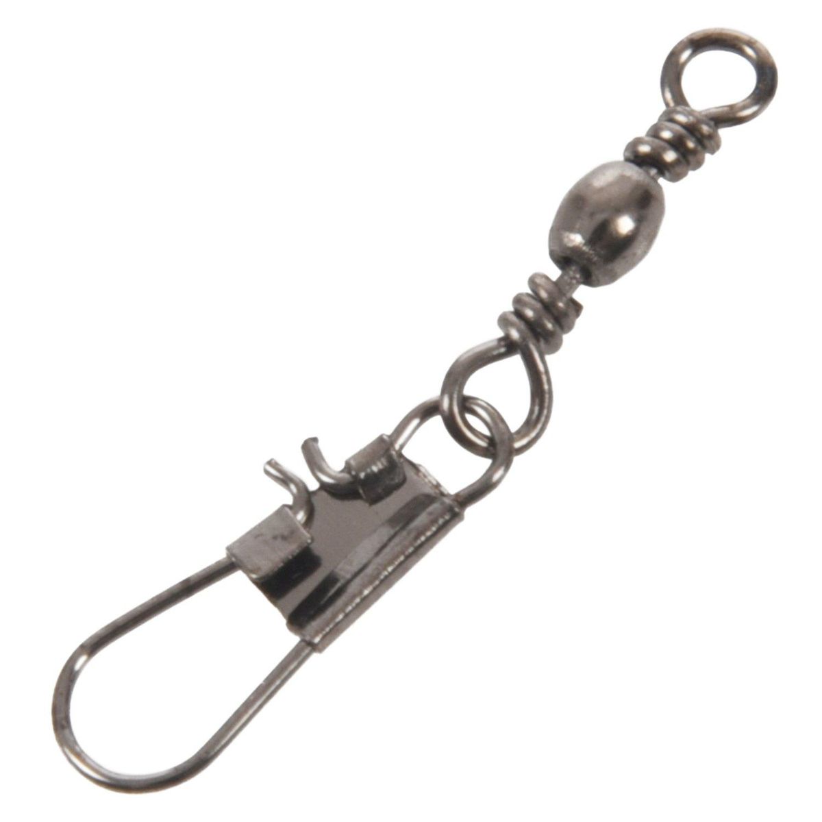 10x Metal Fishing Line to Hook Swivel Connectors Dark Gray