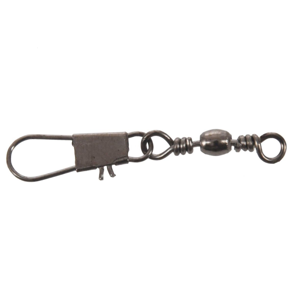 10x Metal Fishing Line to Hook Swivel Connectors Dark Gray