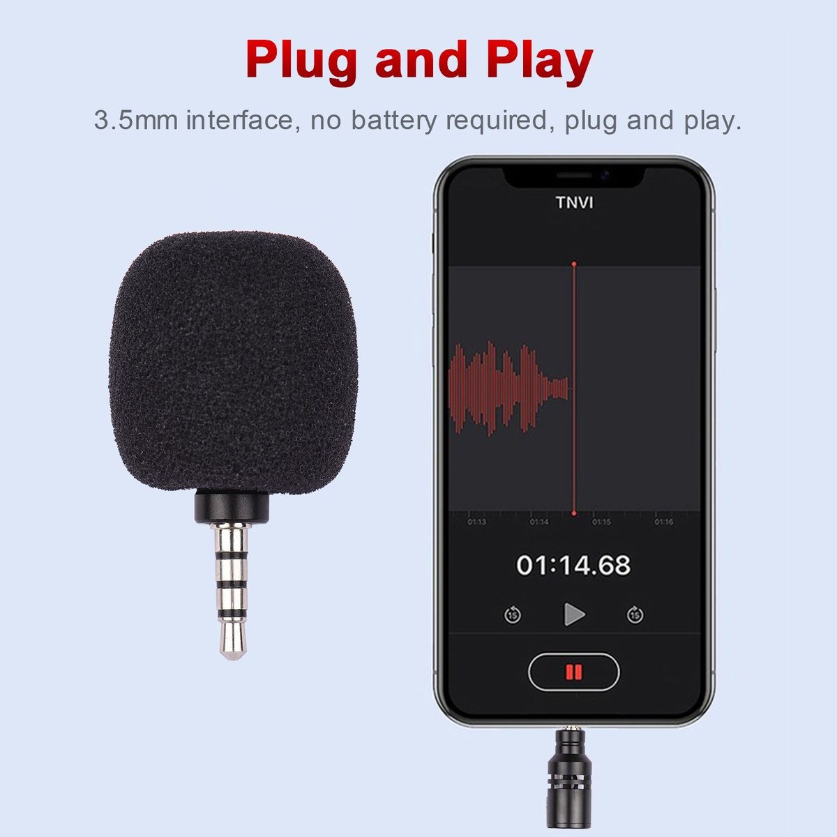 3.5mm Mobile Phone Microphone Mini Omni-Directional Mic