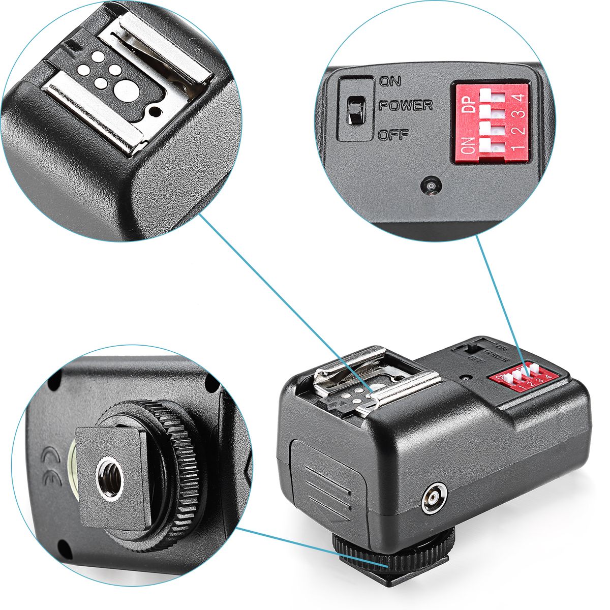 16 Channel Wireless Remote FM Flash Speedlite Radio Trigger With 2.5mm PC Receiver For Canon,Nikon,Olympus,and Other Flash With Universal Hot Shoe