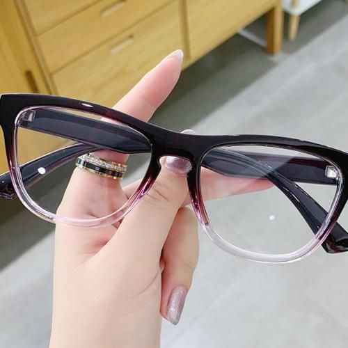 Unisex Round Framed Ombre Anti Blue Light Reading Eyeglasses