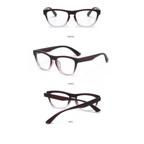 Unisex Round Framed Ombre Anti Blue Light Reading Eyeglasses