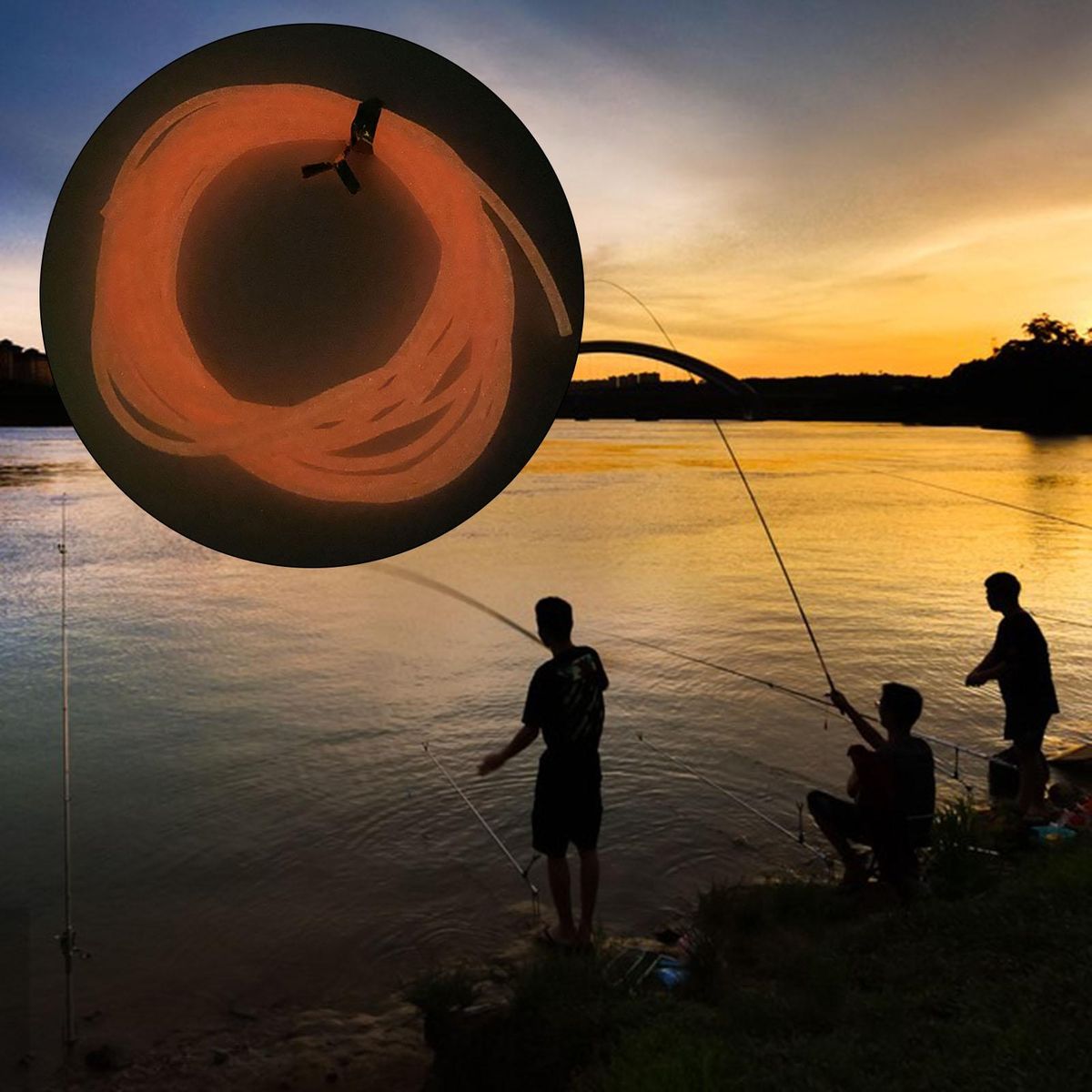 Soft Luminous Rubber Night Fishing Soft Silicone Tube Pink