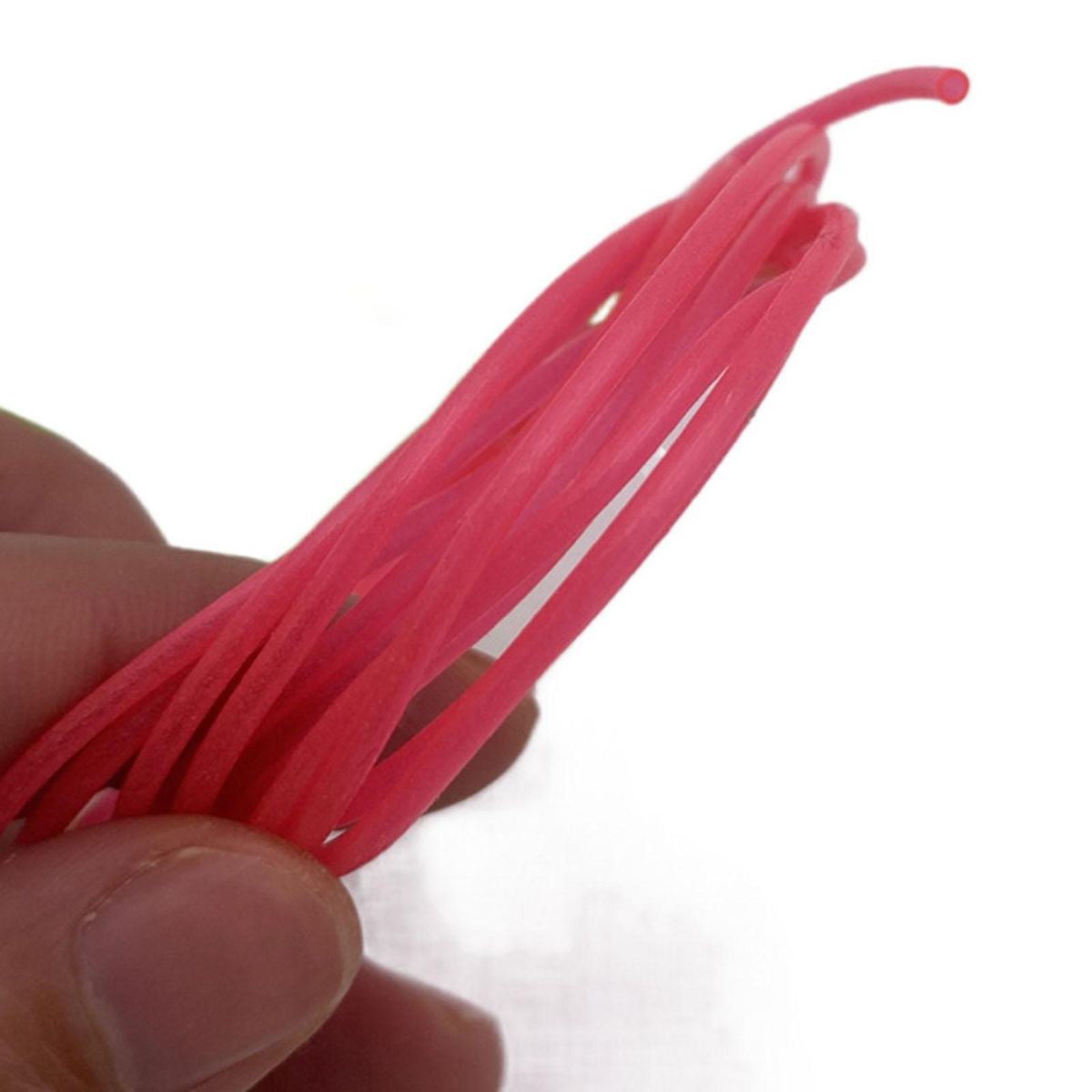 Soft Luminous Rubber Night Fishing Soft Silicone Tube Pink