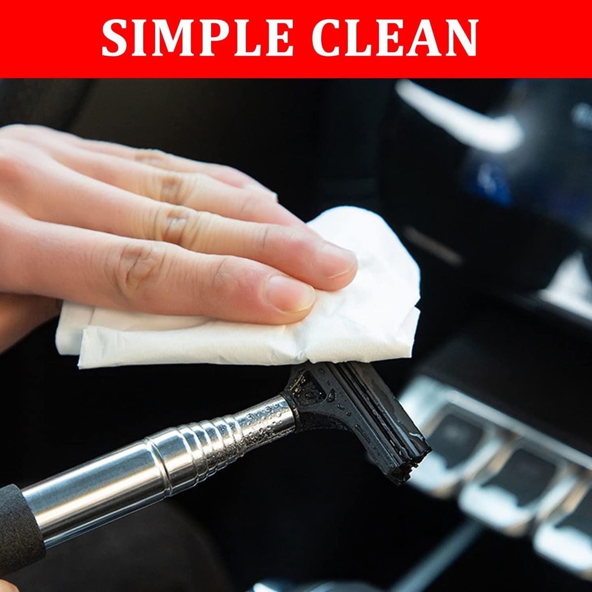 Car Retractable Rearview Mirror Wiper Adjustable Car Rearview Door Mirror Brush Mirror Wiper with Layered Brush Head