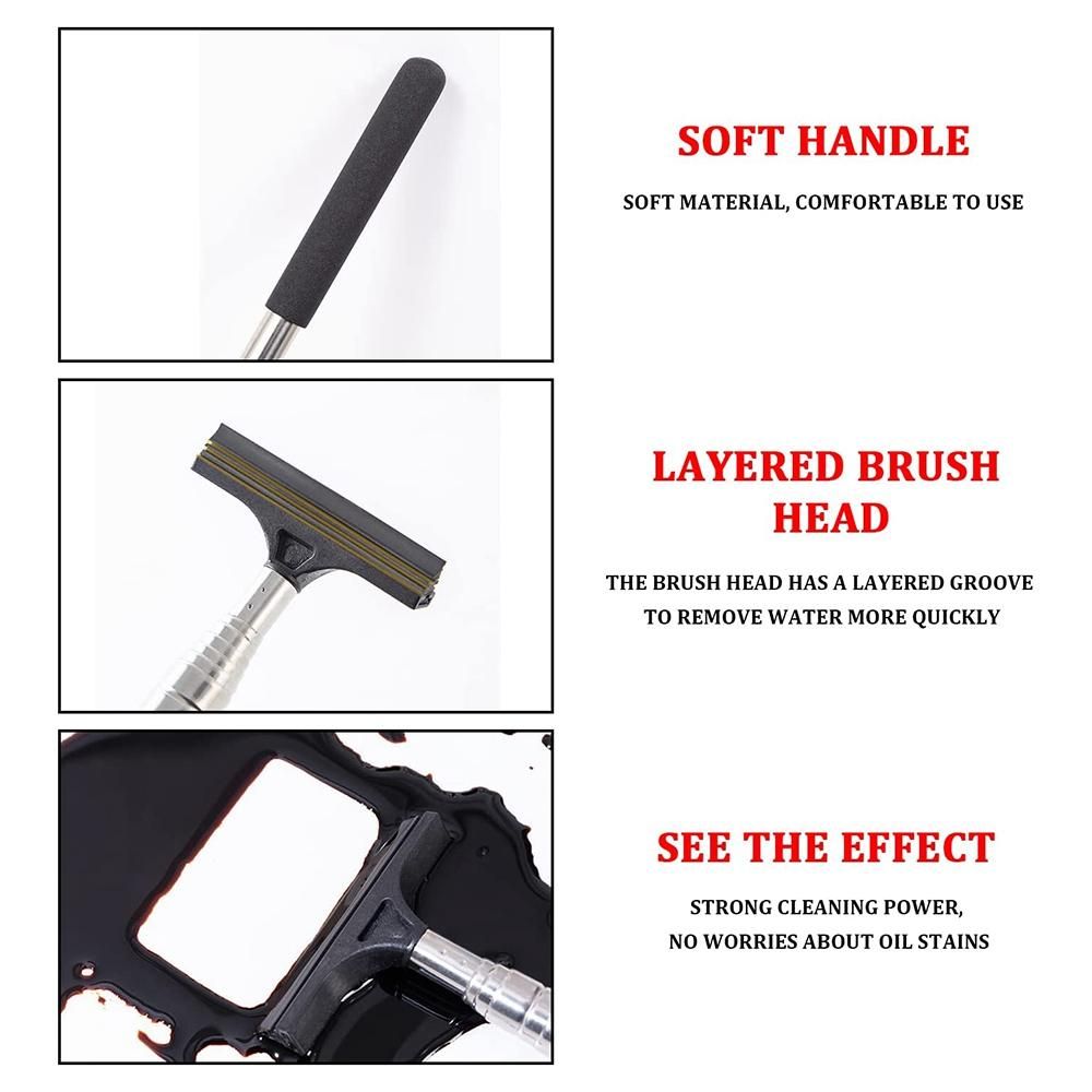 Car Retractable Rearview Mirror Wiper Adjustable Car Rearview Door Mirror Brush Mirror Wiper with Layered Brush Head