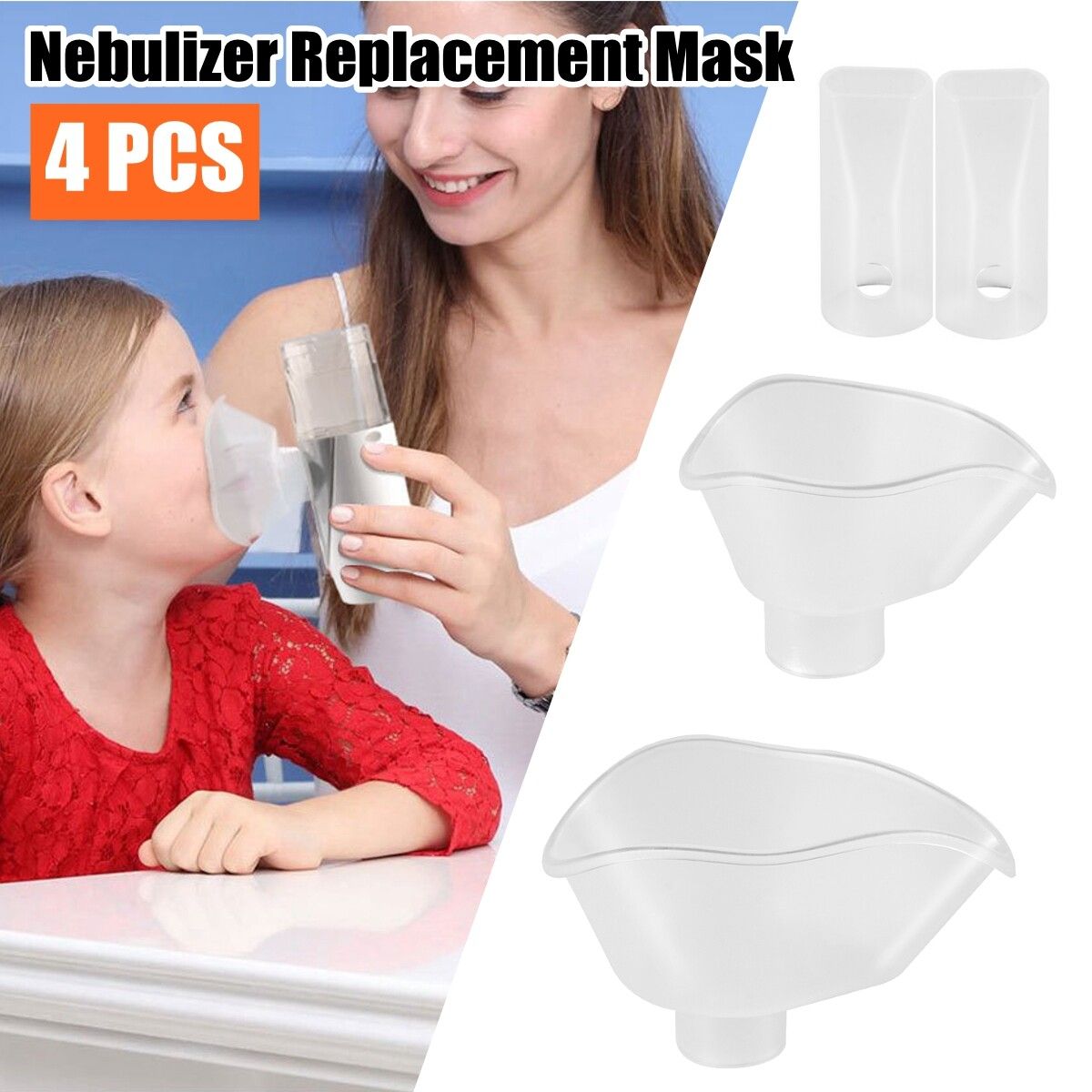 4 PCS Nebulizer Replacement , Included A Adult , A Kids And Two Mouthpiece