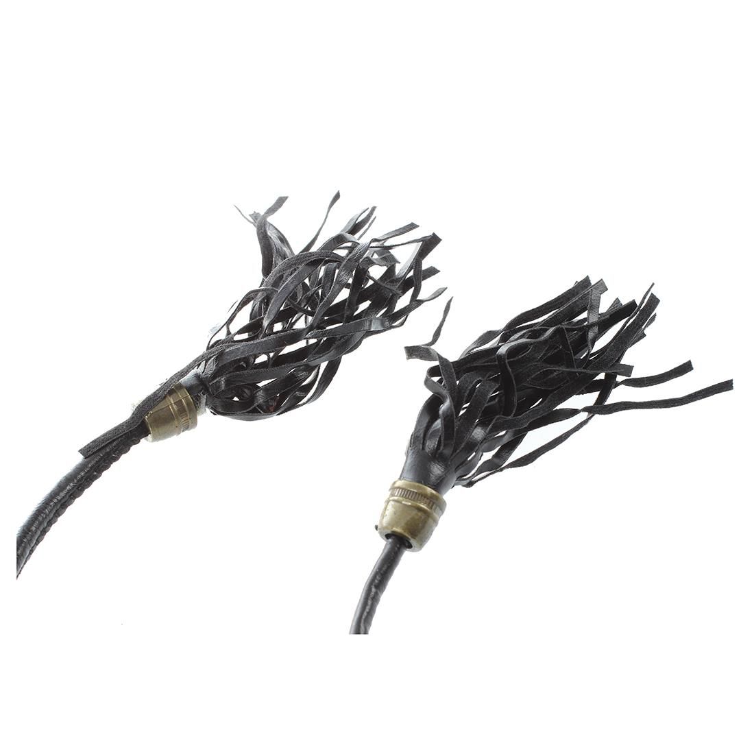 Soft Faux Leather Tassel Decor Self Tie Skinny Waist Belt