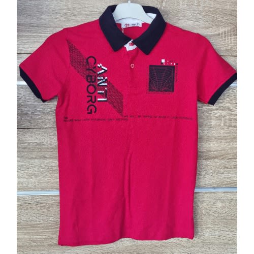 Short Sleeves Polo For Boys - Red