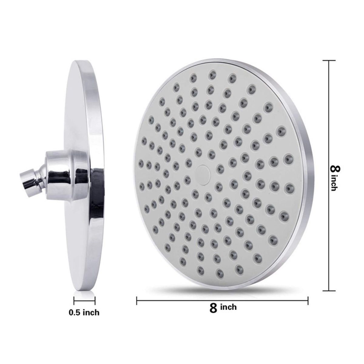 Rainfall Shower Head Combo 8 Inch Rain Showerhead and 3-Setting Handheld Showerhead Hose Bracket 3-Way Splitter Polished Chrome High Pressure Shower Head Combo