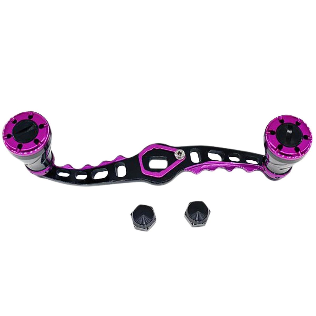 1 Set Raft Wheel Rocker Heavy Duty Fishing Reel Grip Handle Purple